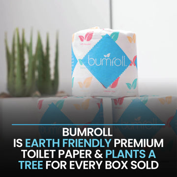Bumroll Premium Toilet Paper, Made In The USA, Recycled, Chlorine Free, PFOA/PFOS Free, Plants Trees In The USA
